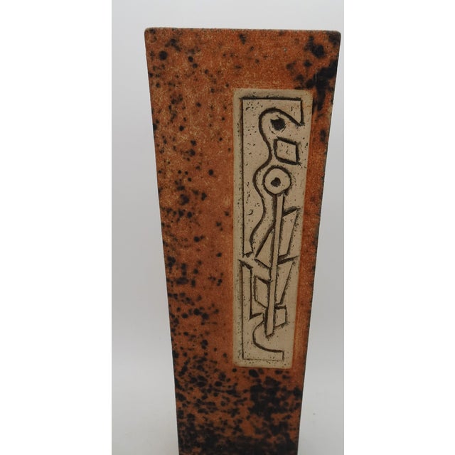 Ceramic Vase with Sandstone Abstract Art Pottery by B. Enianaky for Troika, 1970s For Sale - Image 9 of 12