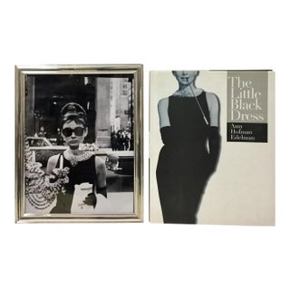 Set of Framed Photo and First Edition Book Featuring Audrey Hepburn For Sale