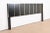 A rare and exceptional Mid-Century Modern king size headboard in black lacquered mahogany and brass By Harvey Probber USA,...