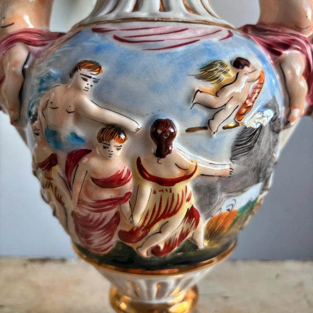 Vintage Ceramic Vase from Capodimonte, 1950s For Sale - Image 10 of 13