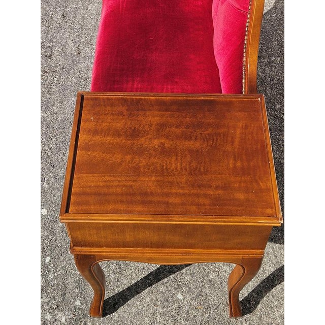 French Telephone Bench in Red, 1970s For Sale - Image 5 of 17