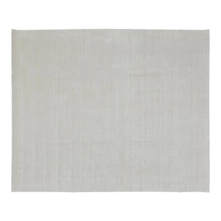 Early 21st Century Modern Minimalist Hand Loomed Rug With Soft Texture,9'1"X12' For Sale