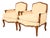 Baker Furniture French Provincial Louis XV Carved Fruitwood Bergère Chairs, Pair For Sale
