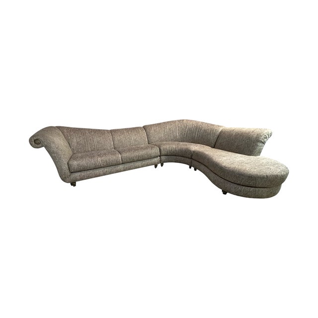 Late 20th Century Late 20th Century Weiman Mid-Century Modern Curved Sectional For Sale - Image 5 of 6