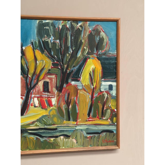 Unknown, Behind the Trees, 1950s, Oil on Canvas, Framed For Sale - Image 11 of 18