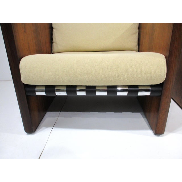 Selg Rosewood and Leather Cube Club Chairs For Sale - Image 12 of 15