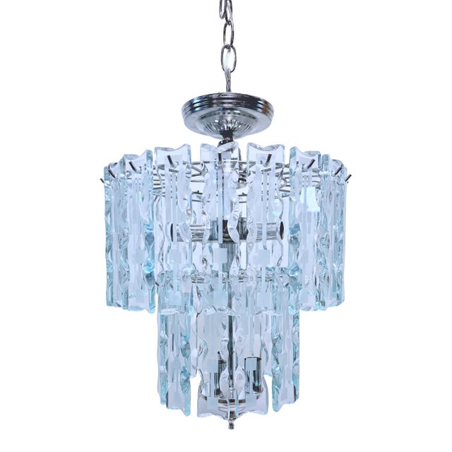 1970's Modern Art Deco Chandelier For Sale