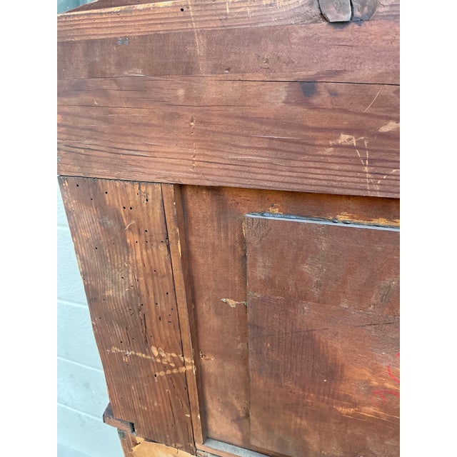 Large Antique Biedermeier Figure Maple Pier Mirror For Sale - Image 11 of 12