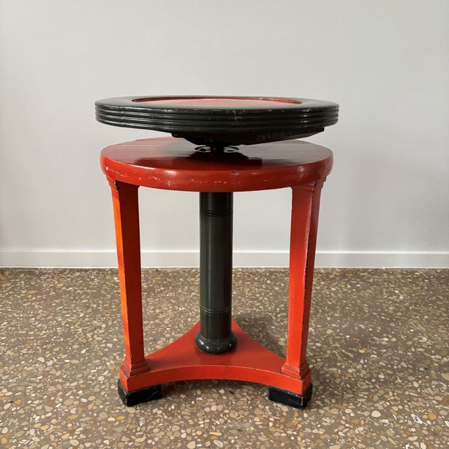 Art Deco Style Green and Orange Adjustable Piano Stool, 1920s-1930s For Sale - Image 6 of 14