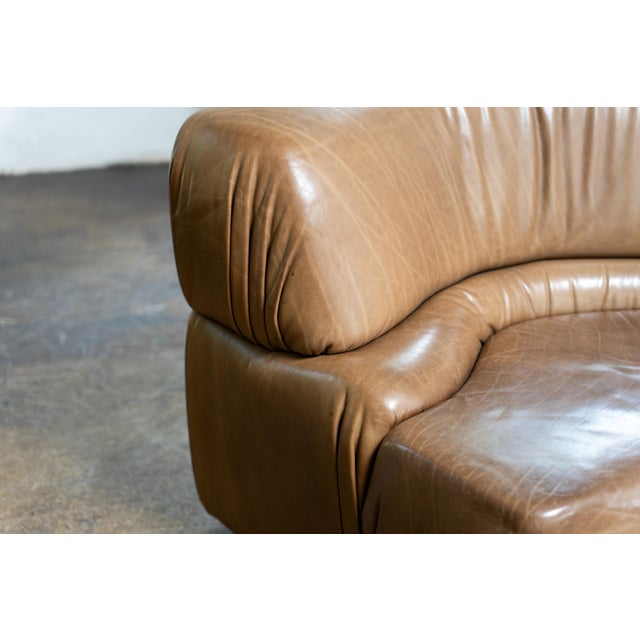 Leather Sofa by Ubald Klug for De Sede, 1970s, Set of 8 For Sale - Image 9 of 13