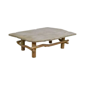 Faux Branch Large Stone Top Coffee Table