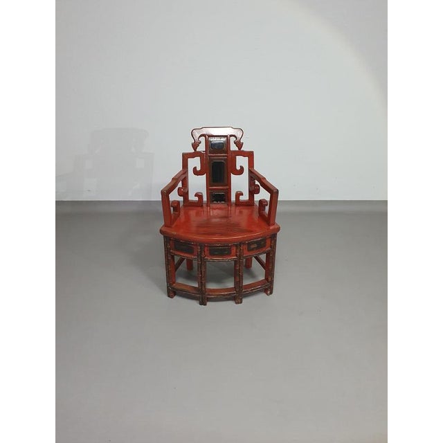 French Chinoiserie Altar Chairs and Side Table, Set of 3 For Sale - Image 11 of 18