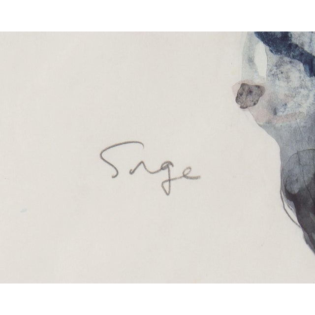 Paint 1956 “Creation Series #1” Watercolor Painting by Walter Sorge For Sale - Image 7 of 7
