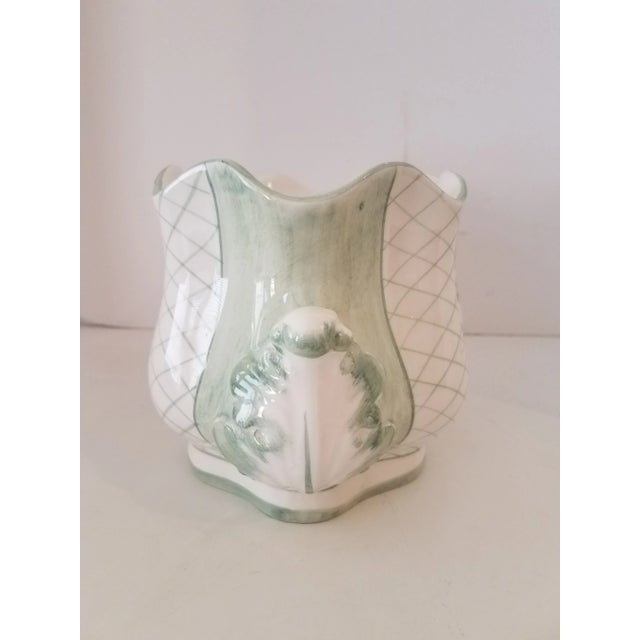 1940s "Gear" Italian Ceramic Covered Vegetable Bowl For Sale - Image 4 of 9
