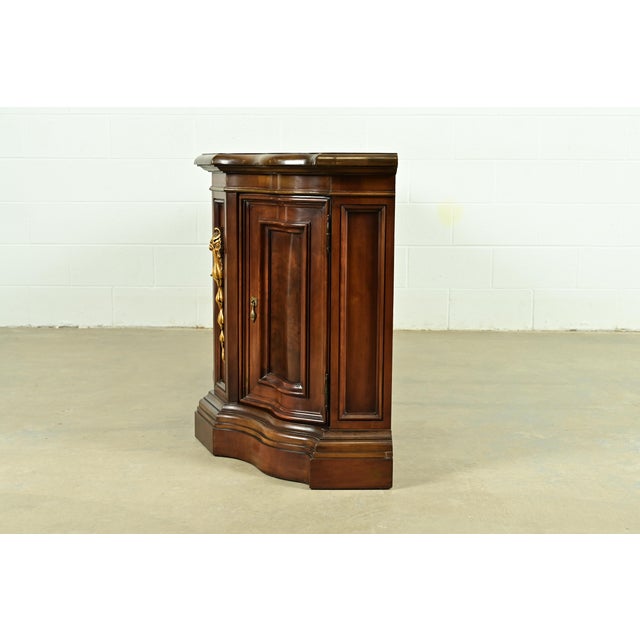 Karges French Regency Louis XVI Burled Walnut Sideboard or Bar Cabinet For Sale - Image 12 of 14