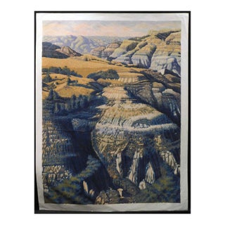Gordon Mortensen "September/ Roosevelt Park" Hand Signed Woodcut Reduction Art For Sale