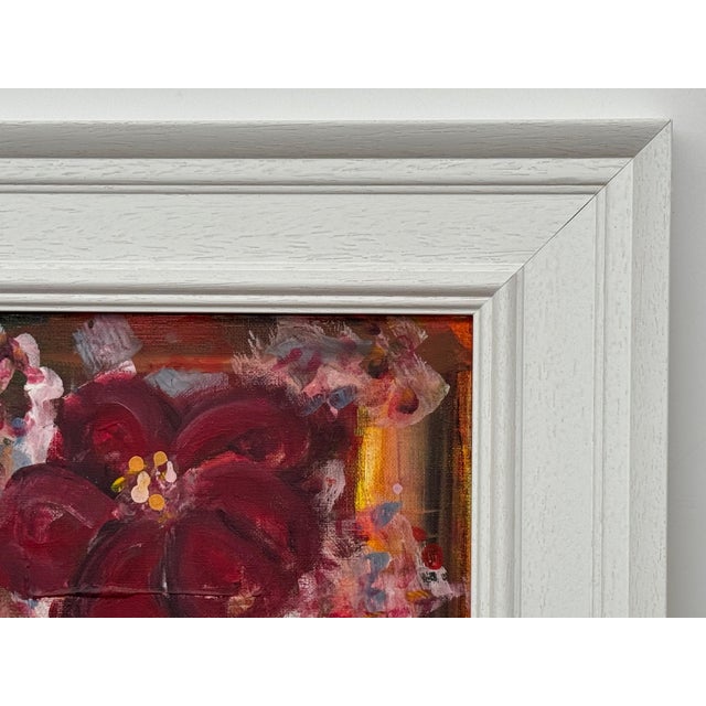 Ameryllis Study 1 - Miniature Abstract Floral Canvas Art by Contemporary Artist 2005 For Sale - Image 10 of 11