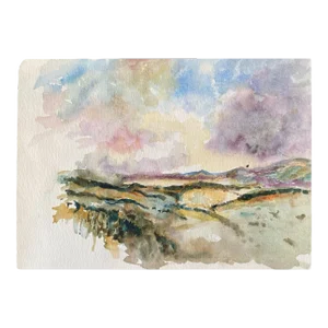 Listed British Artist Bernard Harper Wiles 1883-1966 - Landscape Watercolor Painting
