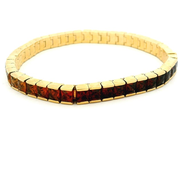 H. Stern 18k Gold Brazilian Rainbow Gemstone Bracelet, 1990s For Sale In Miami - Image 6 of 9