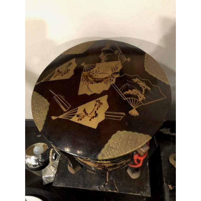 Antique Lacquered Wooden Hokai Box, 1830 For Sale - Image 4 of 6