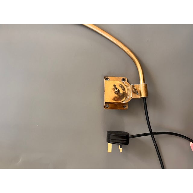 Metal Vintage Swing Arm Articulating Wall Lamp, 1950s For Sale - Image 7 of 8