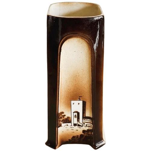 Antique Art Deco Ceramic Vase from Utrecht Fayence, Holland, 1900s For Sale - Image 3 of 9