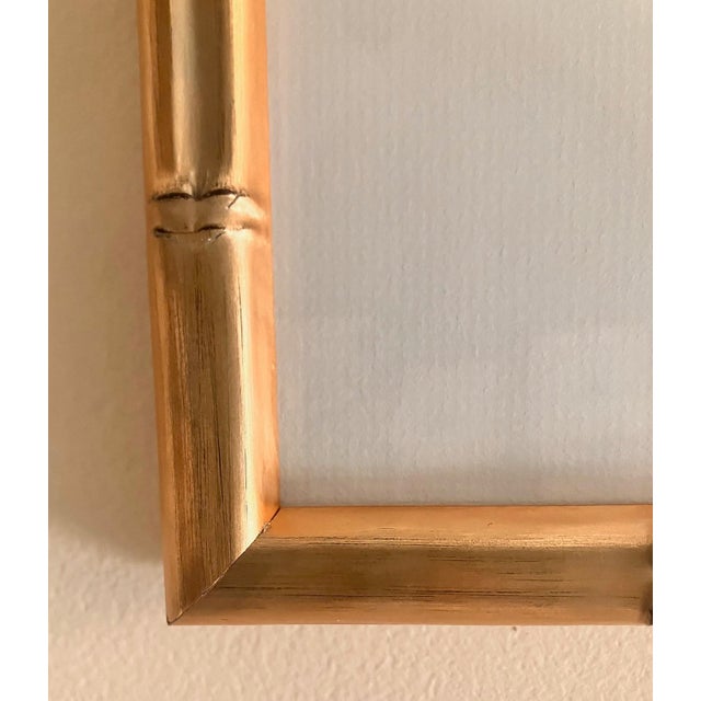 2020s Black Cockatoo Bird Portrait Print in Gold Faux Bamboo Frame For Sale - Image 5 of 5