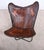 Metal Vintage Moroccan Butterfly Chairs with Leather Campaign Seats, Set of 2 For Sale - Image 7 of 8