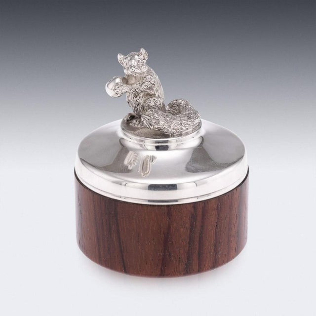 Vintage 20th Century English Silver Trinket Boxes from Brian Fuller, 1989, Set of 2 For Sale - Image 3 of 13