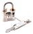 Tiffany & Co. Sterling Silver 1837 Padlock Key Chain 52.54g For Sale