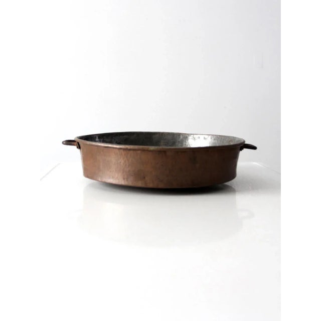 Early 20th Century Antique Hammered Copper Pan For Sale - Image 5 of 13