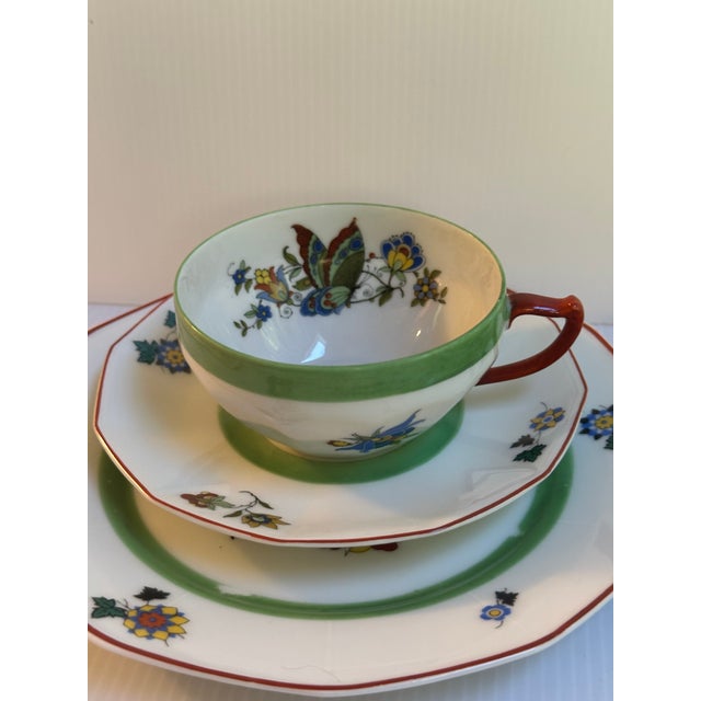 Antique 1910s Two(2) Trio Tea Sets From Porzellfabric Hertel, Jacob & Co. Rehau Bavaria Germany For Sale - Image 4 of 16