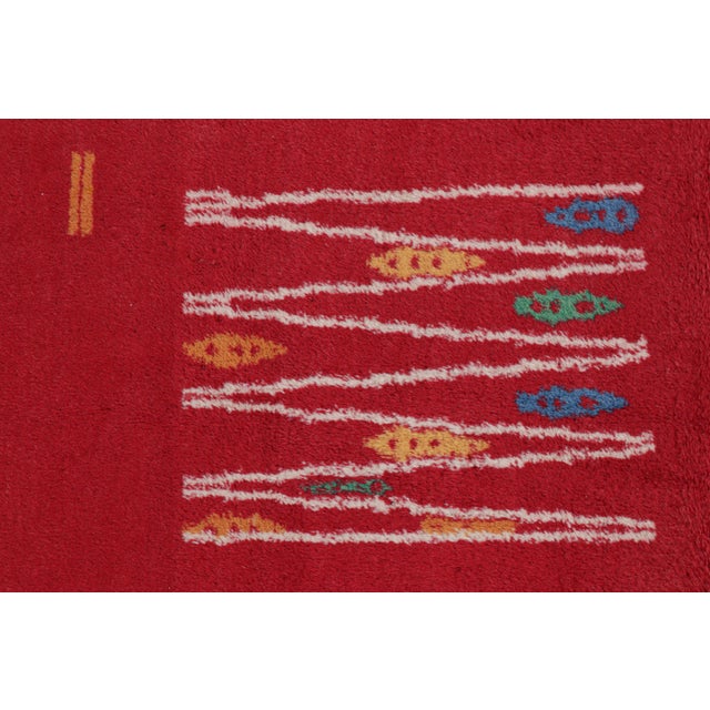 Traditional Vintage Turkish Rug in Red With Colorful Geometric Patterns, From Rug & Kilim For Sale - Image 3 of 8