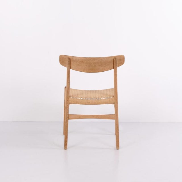 CH23 Oak Dining Chairs with Woven Seats by Hans J. Wegner for Carl Hansen & Søn, 1960s, Set of 4 For Sale - Image 3 of 12