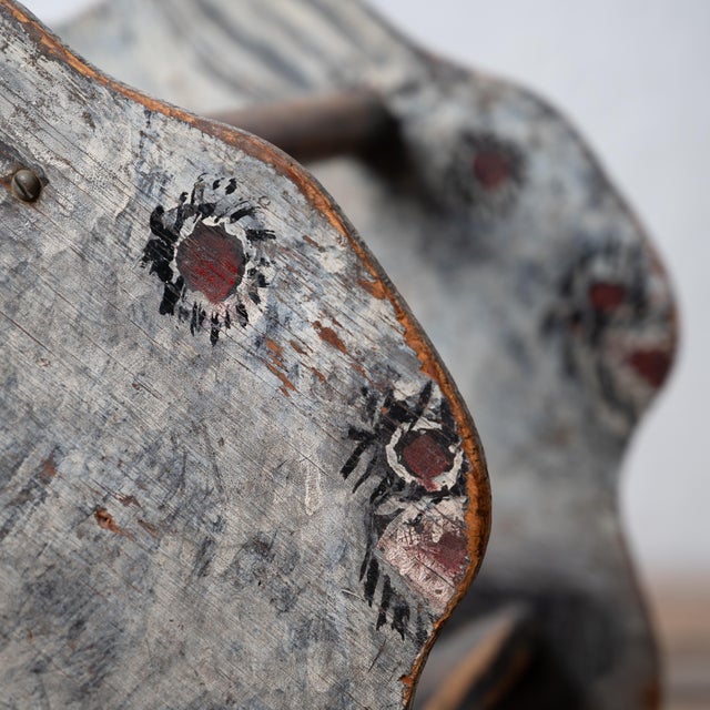 Folk Art American Folk Art Rocking Bunny, c.1920 For Sale - Image 3 of 9