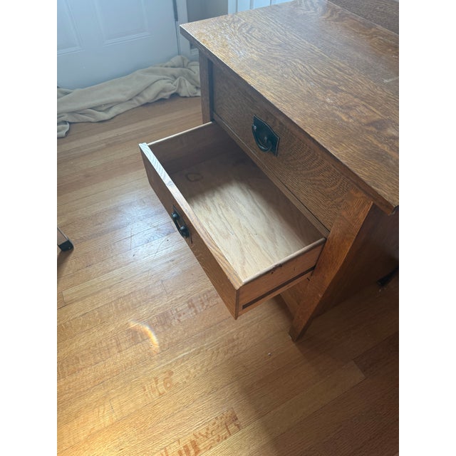 Pair of Stickley Mission Oak Side Tables For Sale - Image 11 of 12