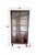 Designer Curio Cabinet From Chicago Merchandise Mart – Glass & Wood Display With Lighting For Sale - Image 4 of 4
