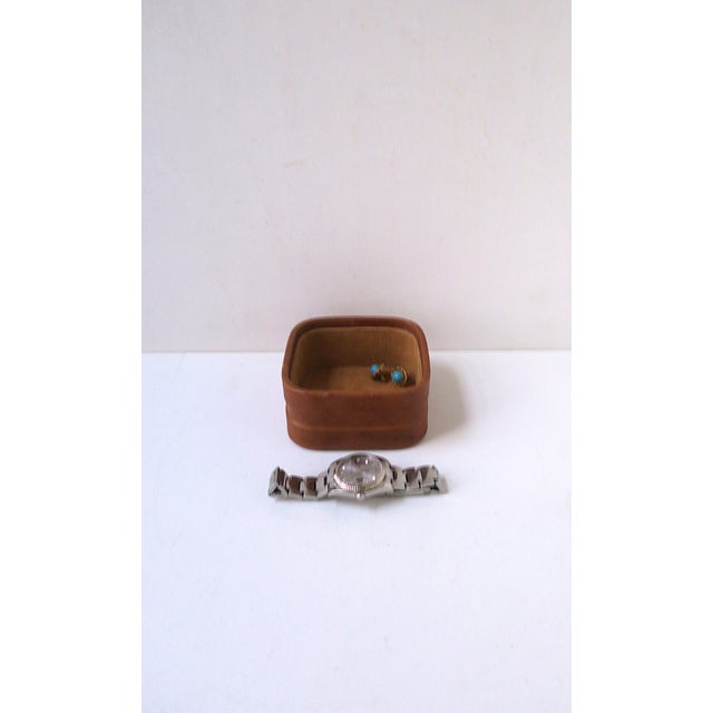Animal Skin Leather Suede Jewelry Catchall For Sale - Image 7 of 11
