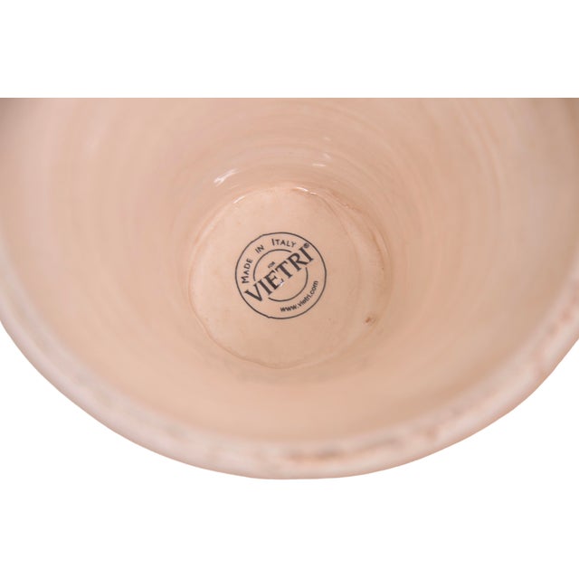 1990s Italian Vietri 13" Pedestal Stand Cake Platter For Sale - Image 5 of 6