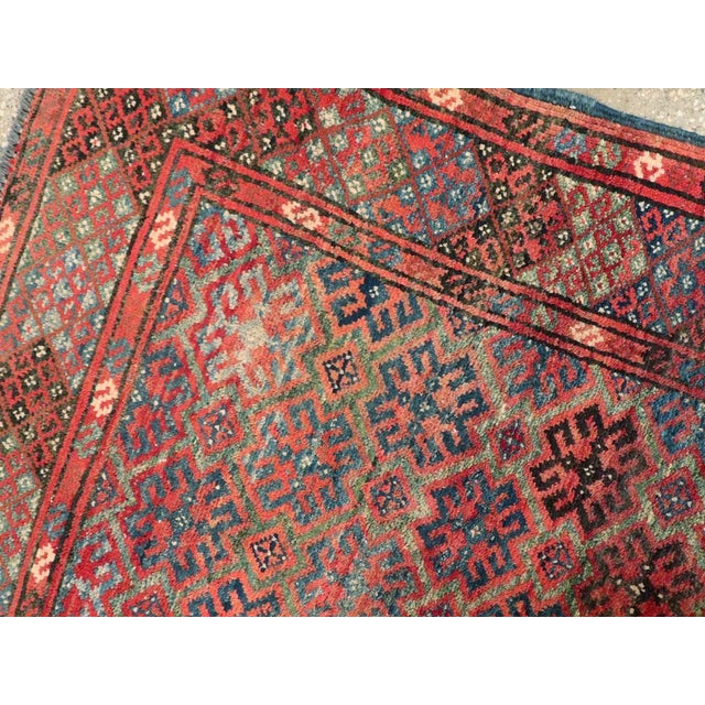 Textile Galerie Shabab Collection Mid-20th Century Afghan Baluch Rug For Sale - Image 7 of 8