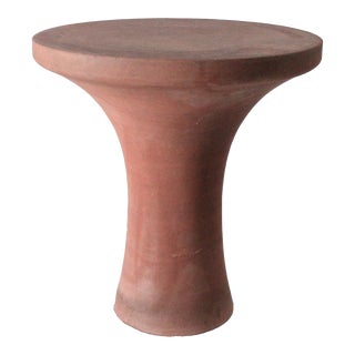 Tabla Table in Agra Red Stone by Paul Mathieu for Stephanie Odegard For Sale