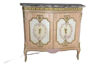 1940s Peach Color French Transitional Louis Xv1