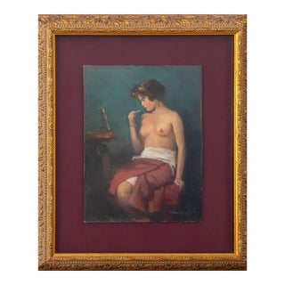 Pal Kummmerle Nude Woman Oil on Board For Sale