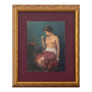 Pal Kummmerle Nude Woman Oil on Board