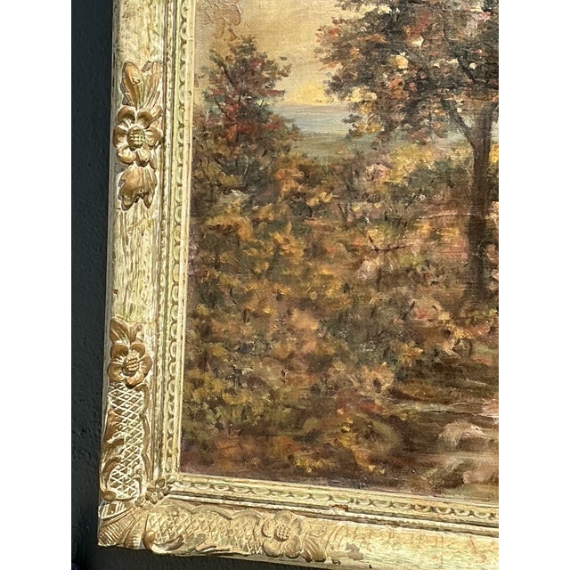 Vintage Original Landscape Oil on Canvas For Sale In West Palm - Image 6 of 12