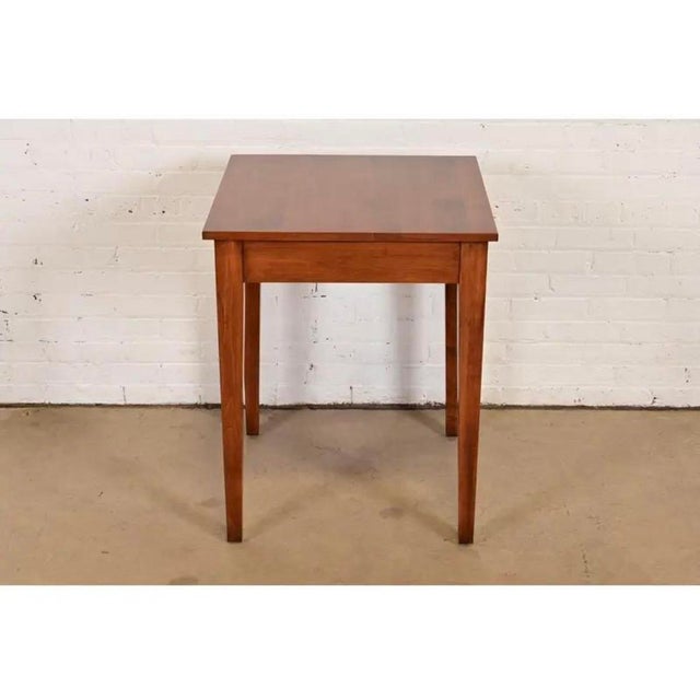 Ethan Allen 1990s Ethan Allen Arts and Crafts Shaker Cherry Wood Occasional Side Table or Tea Table For Sale - Image 4 of 8