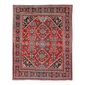 Early 20th Century Large Antique Hand Knotted Persian Sultanabad-Mahal Rug With Medallion Design