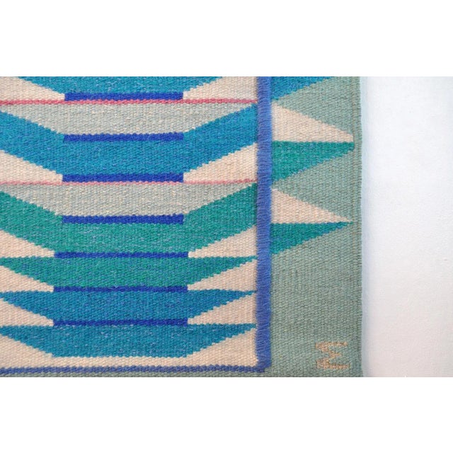 Scandinavian Handwoven Tapestry, 1980s For Sale - Image 4 of 7
