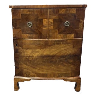Early Mid Century Wood Cabinet, Bar, Bedside Table For Sale
