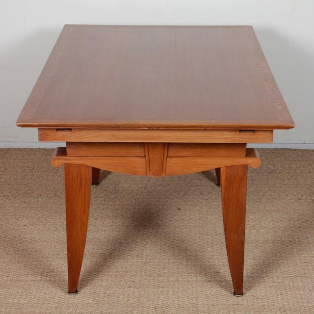 French Oak Dining Table, 1940s For Sale - Image 6 of 8
